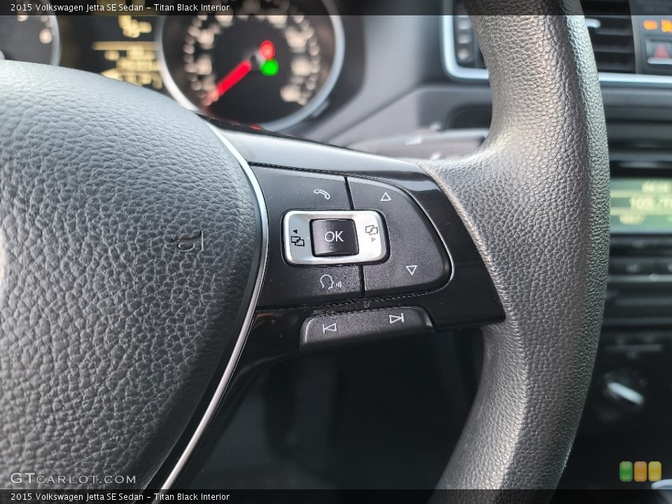 Titan Black Interior Steering Wheel for the 2015 Volkswagen Jetta SE Sedan #143592445