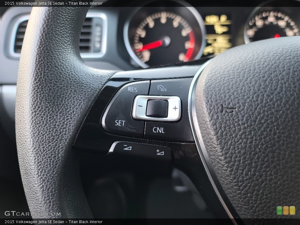 Titan Black Interior Steering Wheel for the 2015 Volkswagen Jetta SE Sedan #143592487