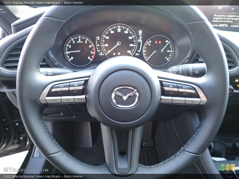 Black Interior Steering Wheel for the 2022 Mazda Mazda3 Select Hatchback #143593339