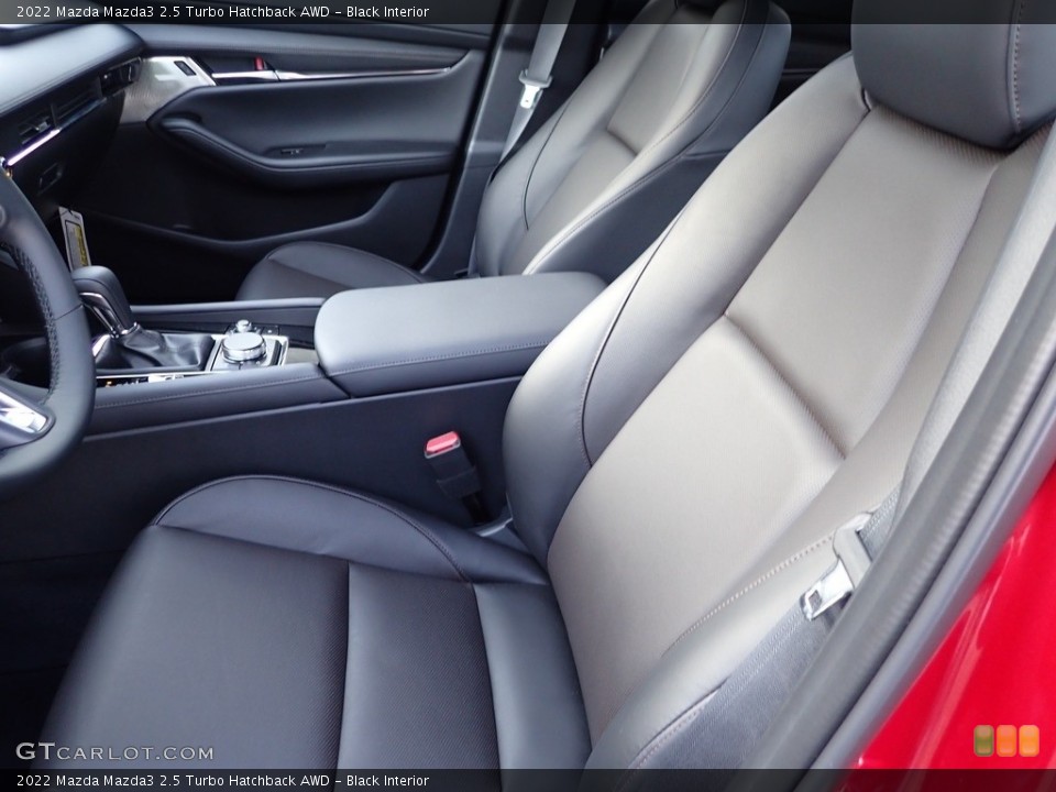 Black Interior Front Seat for the 2022 Mazda Mazda3 2.5 Turbo Hatchback AWD #143593693