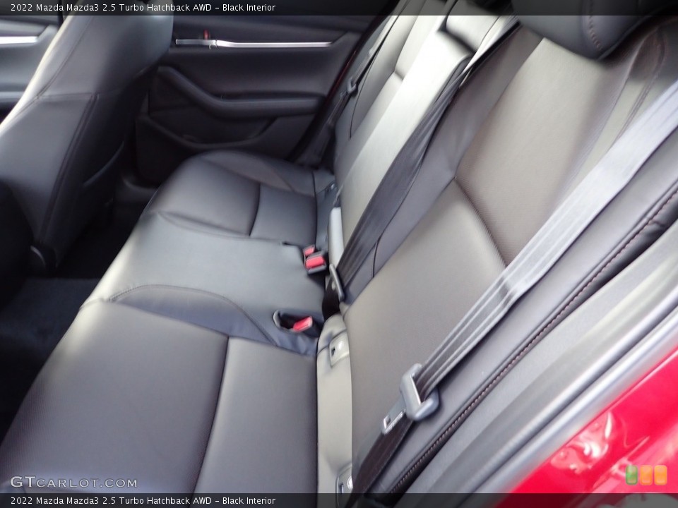 Black Interior Rear Seat for the 2022 Mazda Mazda3 2.5 Turbo Hatchback AWD #143593717