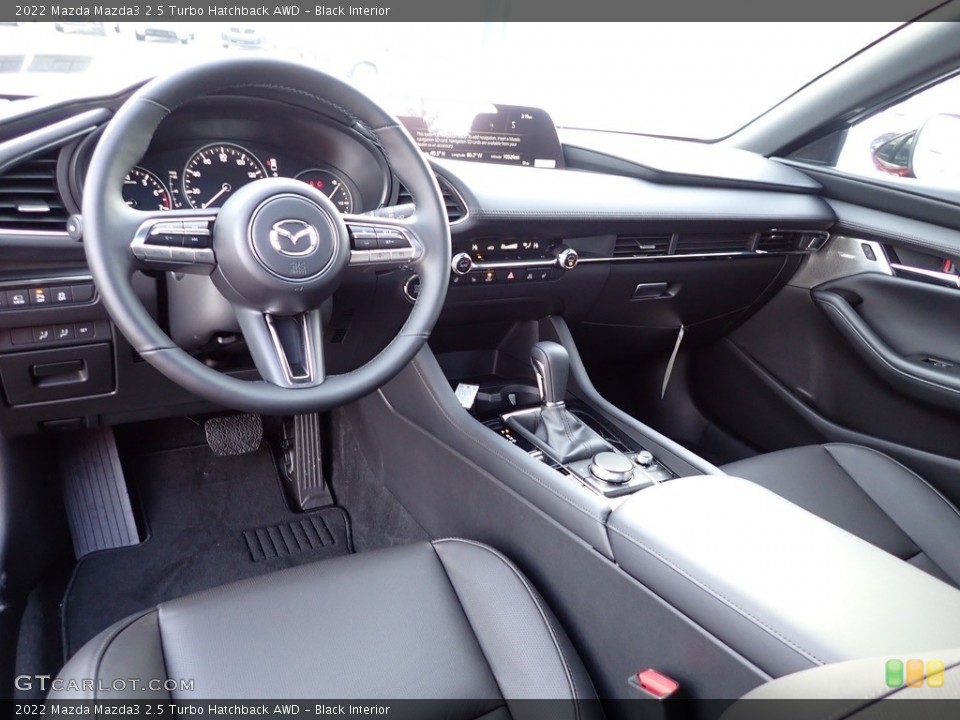 Black Interior Photo for the 2022 Mazda Mazda3 2.5 Turbo Hatchback AWD #143593744