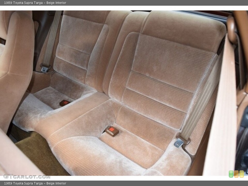 Beige Interior Rear Seat for the 1989 Toyota Supra Targa #143596189