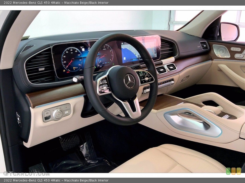 Macchiato Beige/Black Interior Dashboard for the 2022 Mercedes-Benz GLS 450 4Matic #143597288