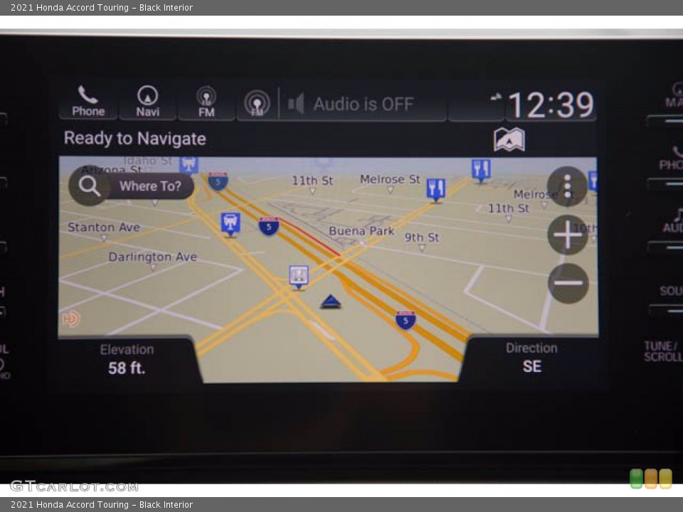 Black Interior Navigation for the 2021 Honda Accord Touring #143597348