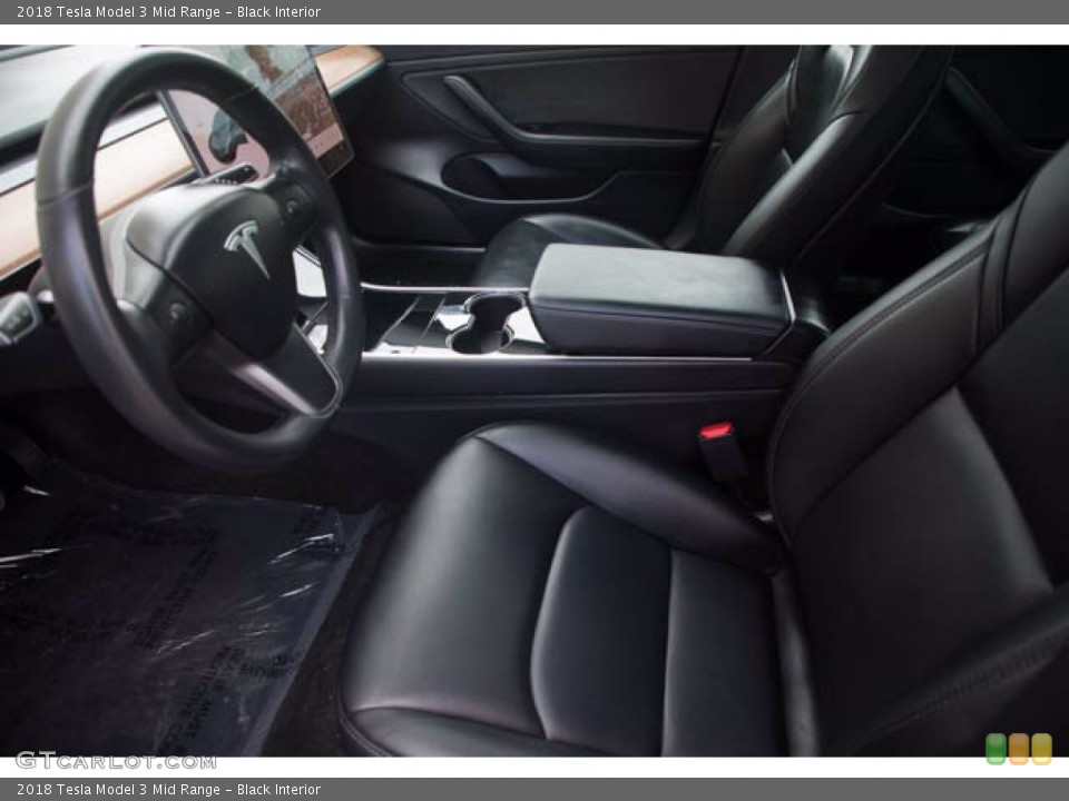 Black Interior Front Seat for the 2018 Tesla Model 3 Mid Range #143597660