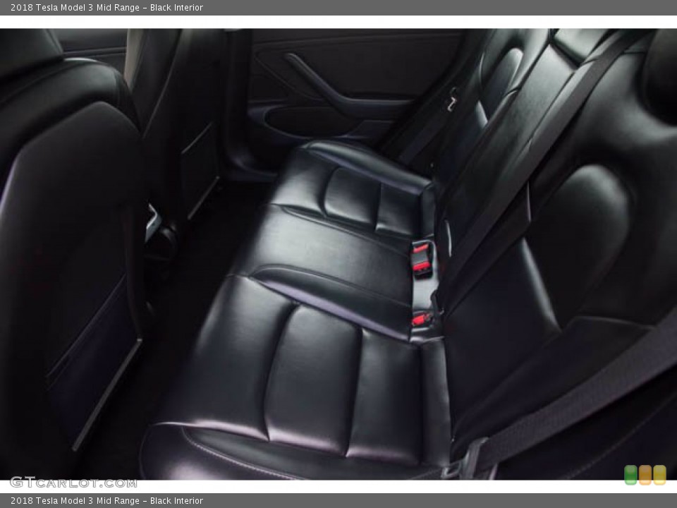 Black Interior Rear Seat for the 2018 Tesla Model 3 Mid Range #143597679