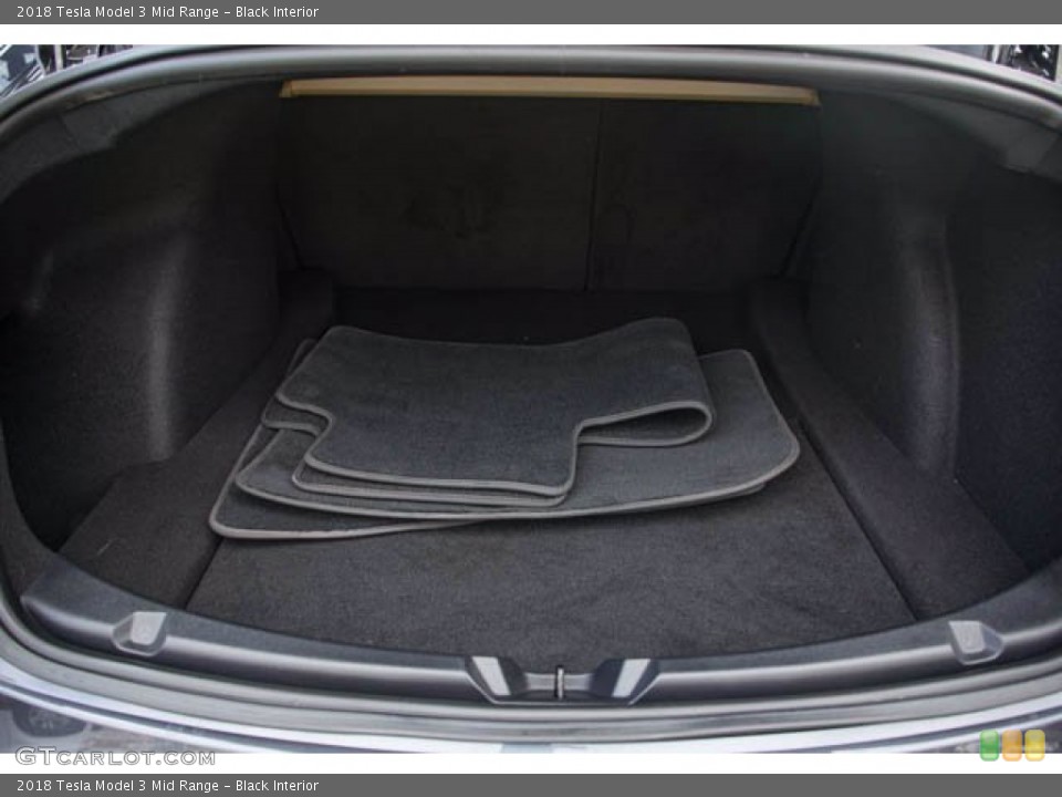 Black Interior Trunk for the 2018 Tesla Model 3 Mid Range #143597852