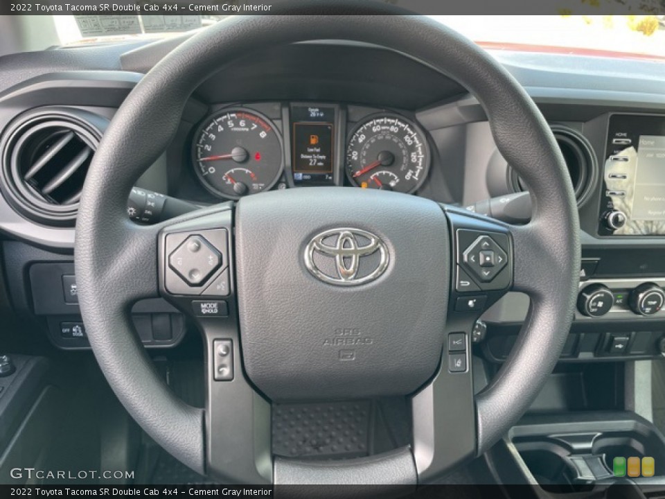 Cement Gray Interior Steering Wheel for the 2022 Toyota Tacoma SR Double Cab 4x4 #143597966