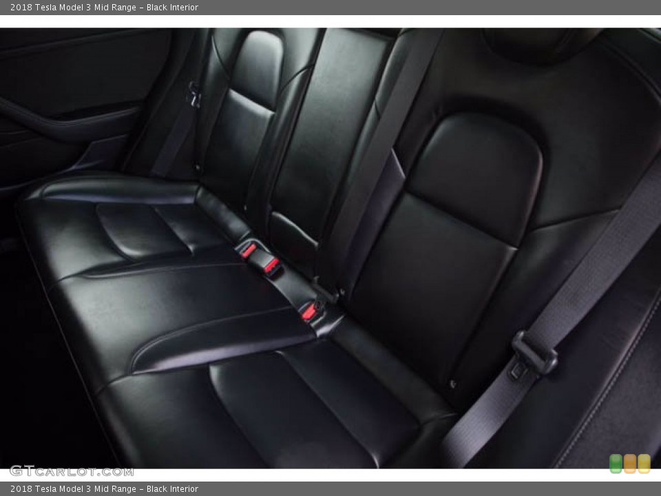 Black Interior Rear Seat for the 2018 Tesla Model 3 Mid Range #143597987