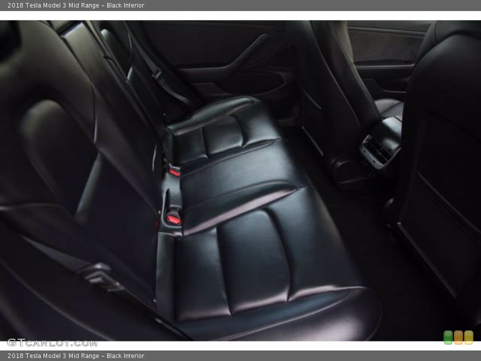 Black Interior Rear Seat for the 2018 Tesla Model 3 Mid Range #143598002