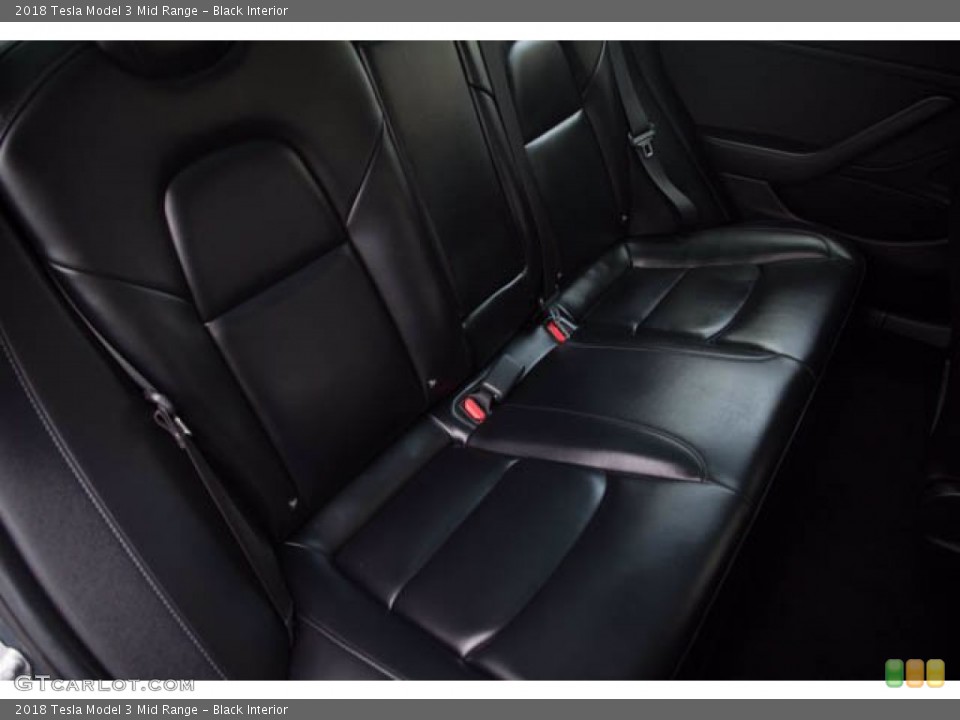Black Interior Rear Seat for the 2018 Tesla Model 3 Mid Range #143598023