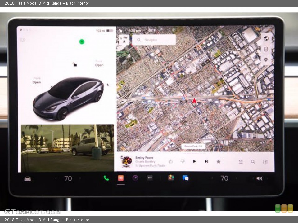 Black Interior Navigation for the 2018 Tesla Model 3 Mid Range #143598098