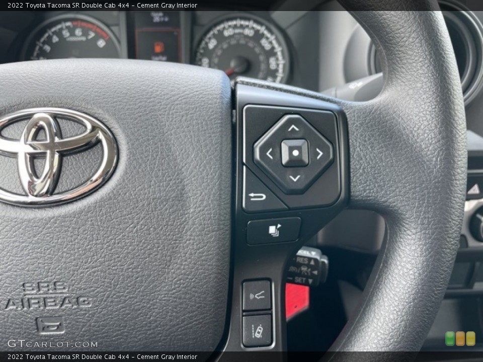 Cement Gray Interior Steering Wheel for the 2022 Toyota Tacoma SR Double Cab 4x4 #143598119