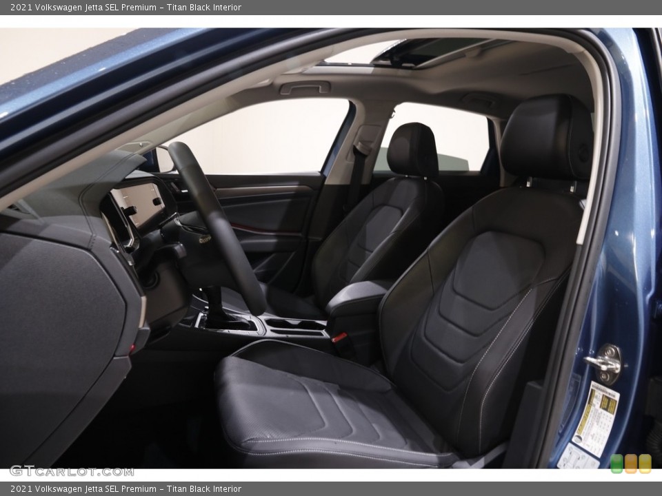 Titan Black Interior Front Seat for the 2021 Volkswagen Jetta SEL Premium #143600201