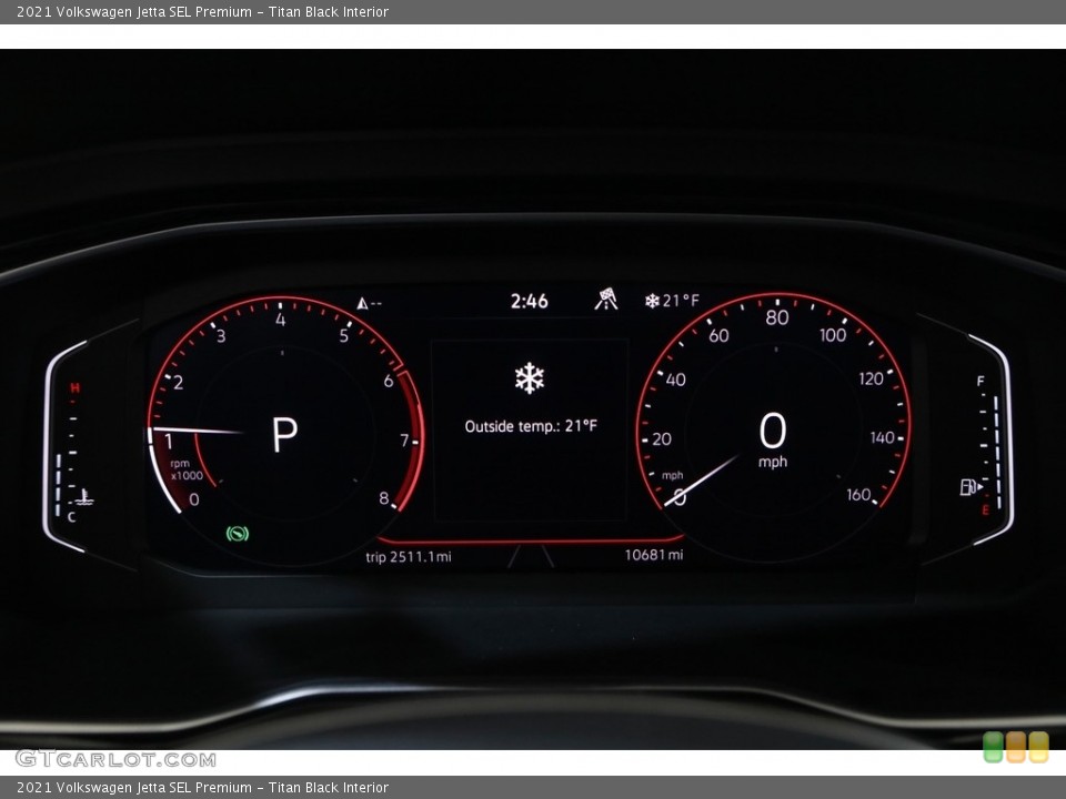 Titan Black Interior Gauges for the 2021 Volkswagen Jetta SEL Premium #143600240