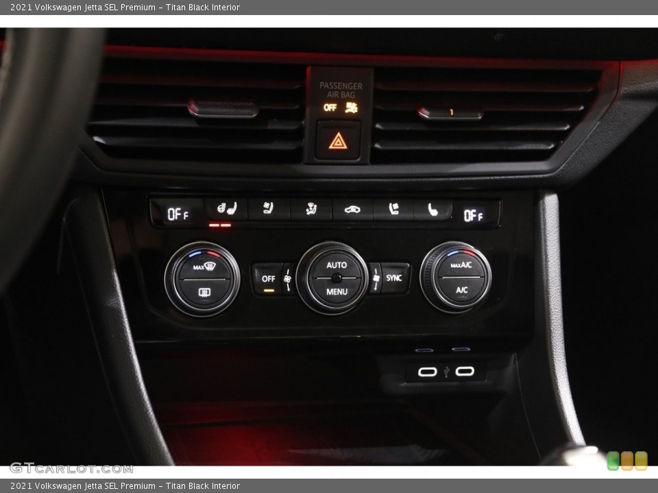 Titan Black Interior Controls for the 2021 Volkswagen Jetta SEL Premium #143600312