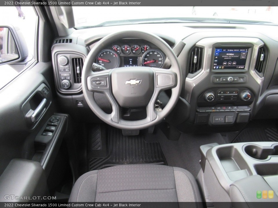 Jet Black Interior Photo for the 2022 Chevrolet Silverado 1500 Limited Custom Crew Cab 4x4 #143601350