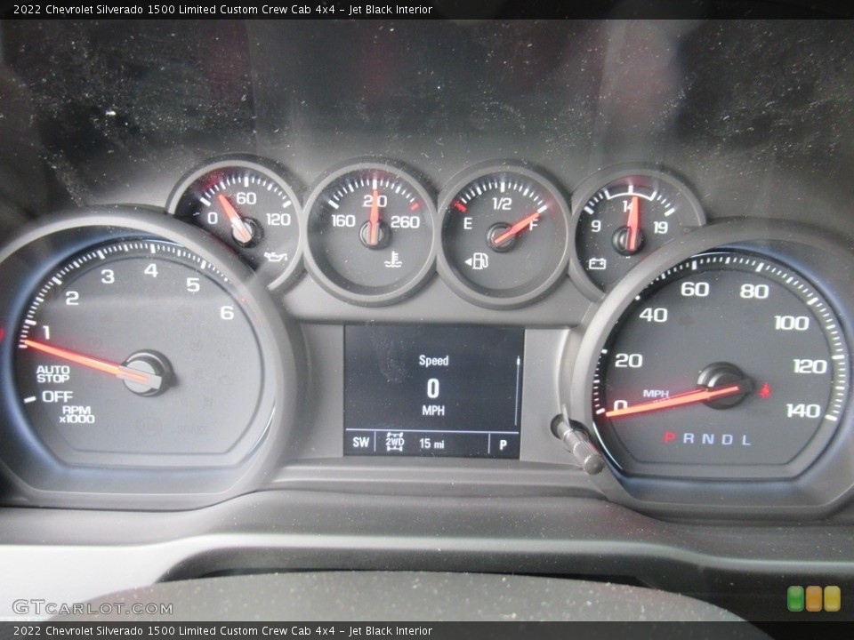 Jet Black Interior Gauges for the 2022 Chevrolet Silverado 1500 Limited Custom Crew Cab 4x4 #143601362