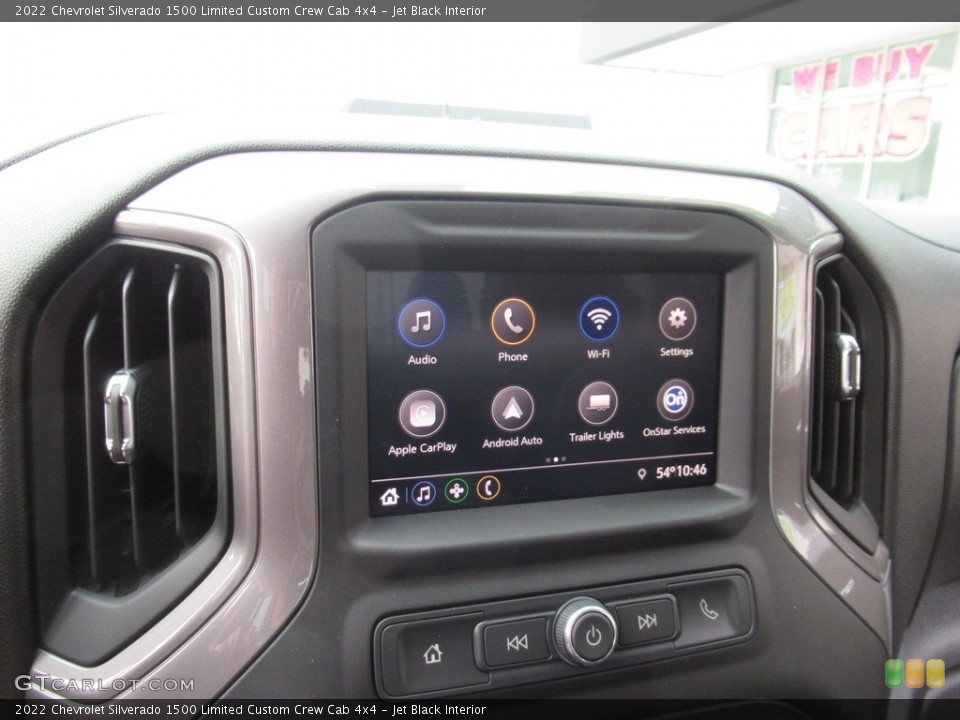 Jet Black Interior Controls for the 2022 Chevrolet Silverado 1500 Limited Custom Crew Cab 4x4 #143601374