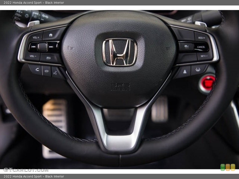 Black Interior Steering Wheel for the 2022 Honda Accord Sport #143602304