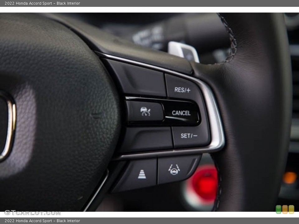 Black Interior Steering Wheel for the 2022 Honda Accord Sport #143602310