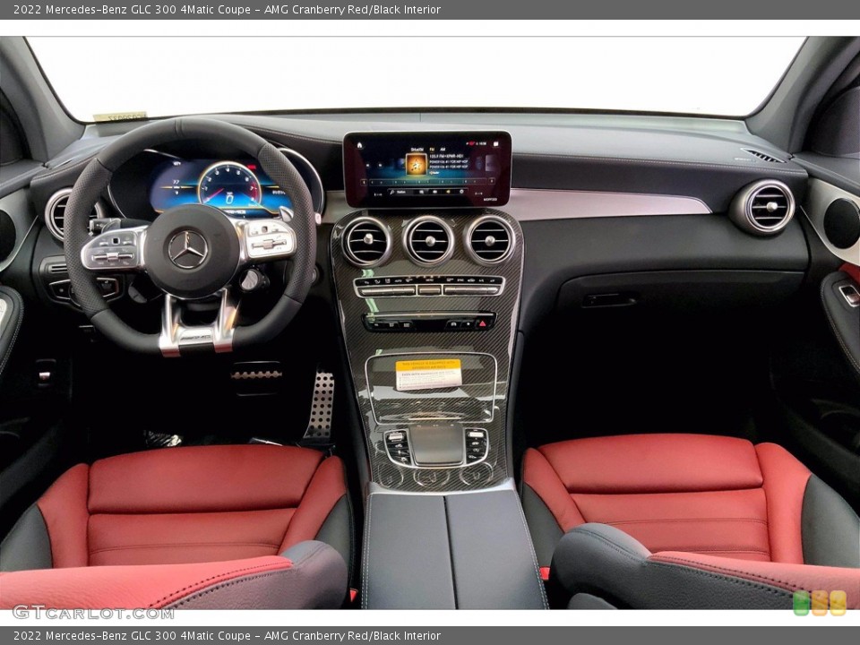 AMG Cranberry Red/Black Interior Photo for the 2022 Mercedes-Benz GLC 300 4Matic Coupe #143603645