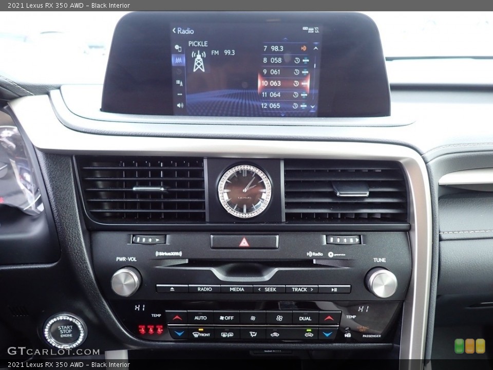 Black Interior Controls for the 2021 Lexus RX 350 AWD #143604272