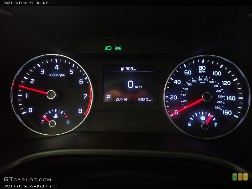 Black Interior Gauges for the 2021 Kia Forte LXS #143605715