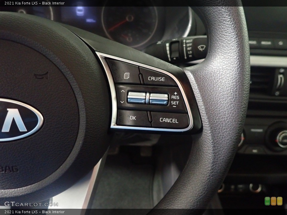 Black Interior Steering Wheel for the 2021 Kia Forte LXS #143605766