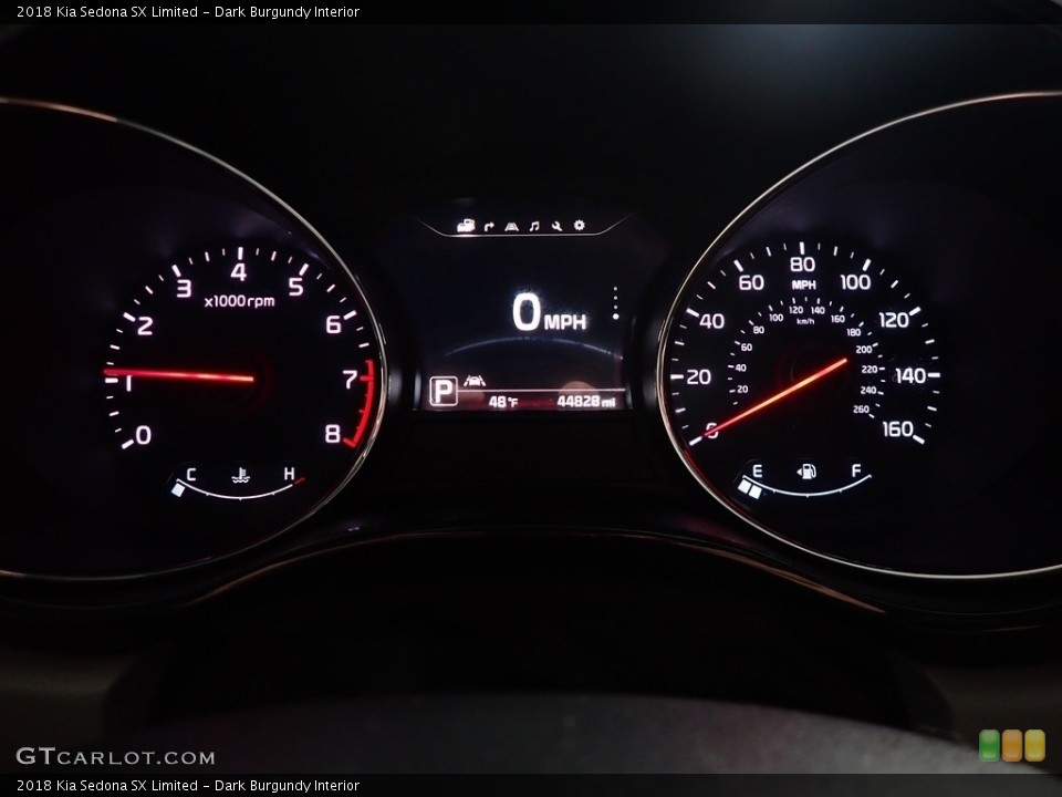 Dark Burgundy Interior Gauges for the 2018 Kia Sedona SX Limited #143606867