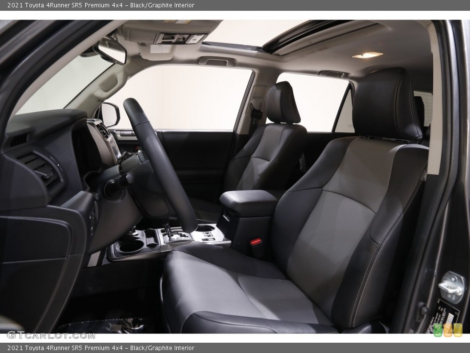 Black/Graphite Interior Front Seat for the 2021 Toyota 4Runner SR5 Premium 4x4 #143608181