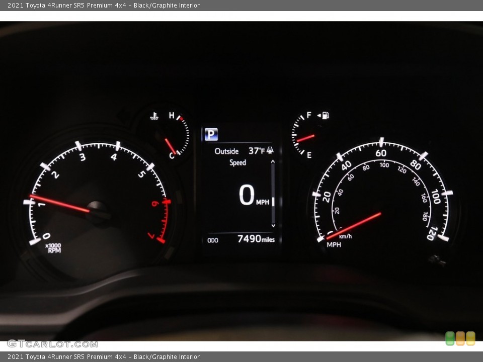 Black/Graphite Interior Gauges for the 2021 Toyota 4Runner SR5 Premium 4x4 #143608199