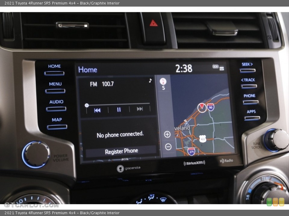 Black/Graphite Interior Navigation for the 2021 Toyota 4Runner SR5 Premium 4x4 #143608211
