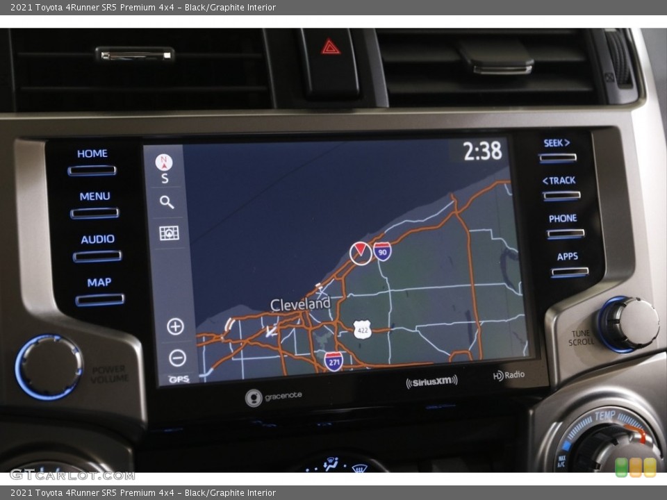 Black/Graphite Interior Navigation for the 2021 Toyota 4Runner SR5 Premium 4x4 #143608217