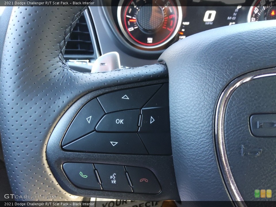 Black Interior Steering Wheel for the 2021 Dodge Challenger R/T Scat Pack #143610786
