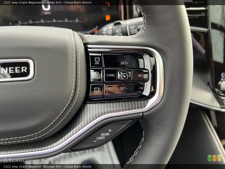 Global Black Interior Steering Wheel for the 2022 Jeep Grand Wagoneer Obsidian 4x4 #143615588