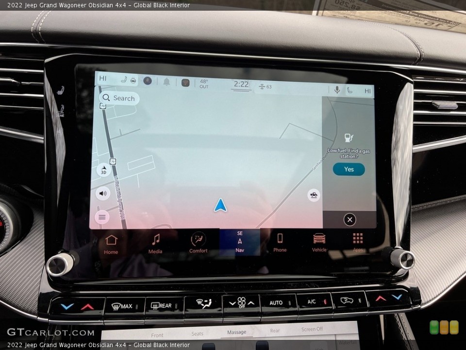 Global Black Interior Navigation for the 2022 Jeep Grand Wagoneer Obsidian 4x4 #143615669