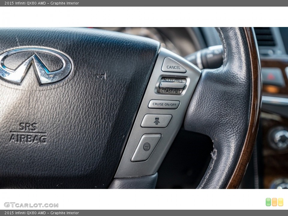 Graphite Interior Steering Wheel for the 2015 Infiniti QX80 AWD #143616080