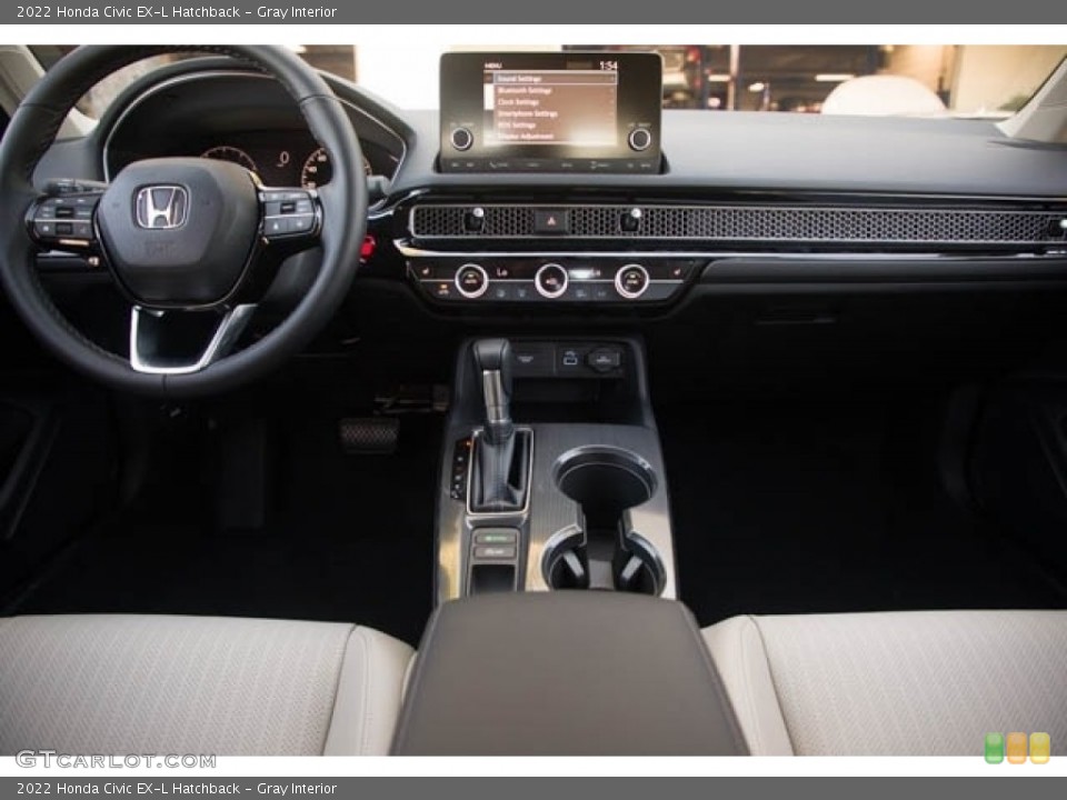 Gray Interior Dashboard for the 2022 Honda Civic EX-L Hatchback #143618805