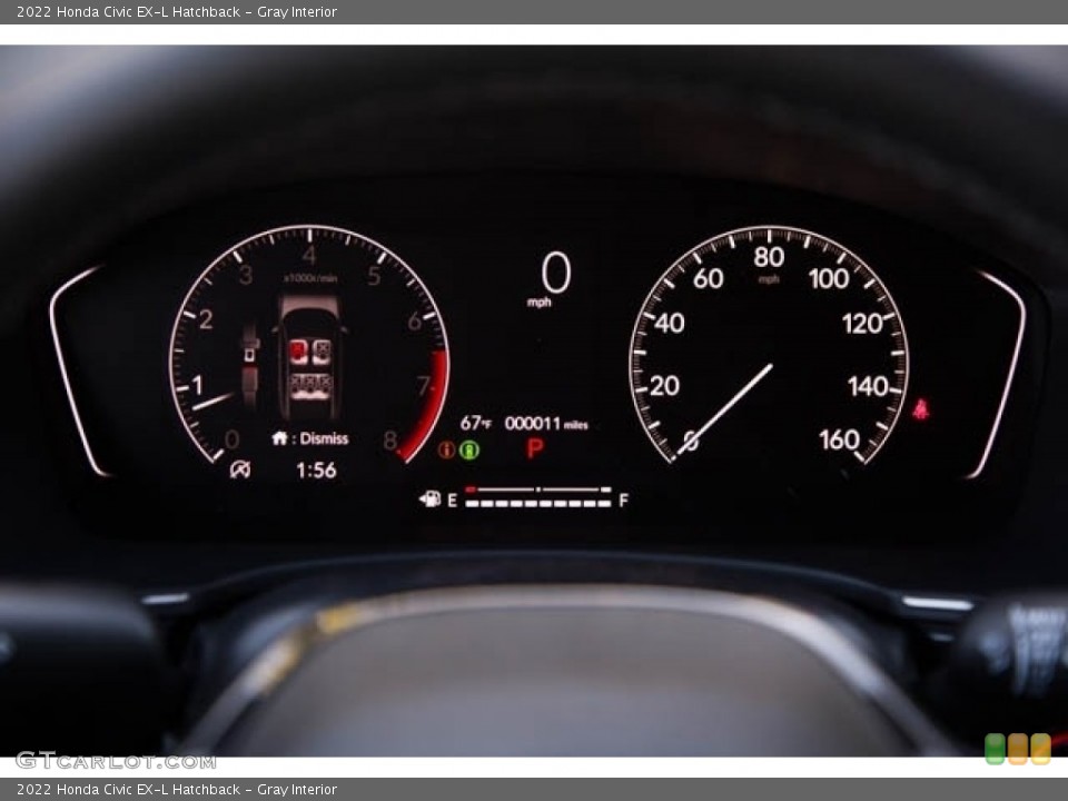 Gray Interior Gauges for the 2022 Honda Civic EX-L Hatchback #143618823
