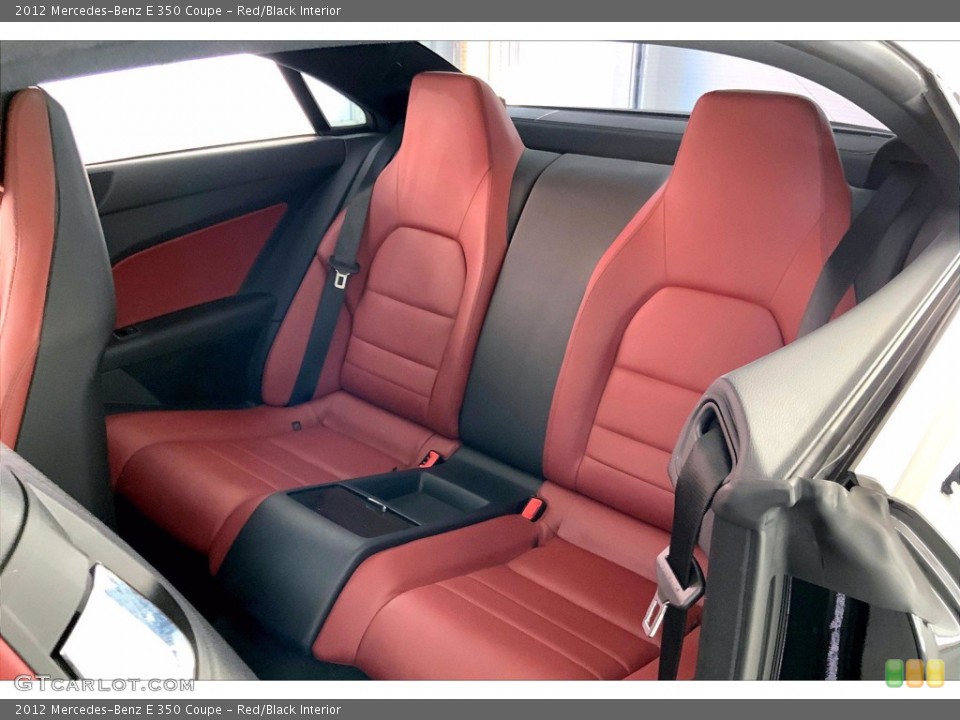 Red/Black Interior Rear Seat for the 2012 Mercedes-Benz E 350 Coupe #143618988