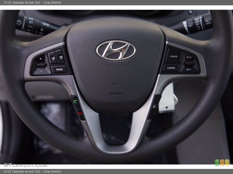 Gray Interior Steering Wheel for the 2015 Hyundai Accent GLS #143619648