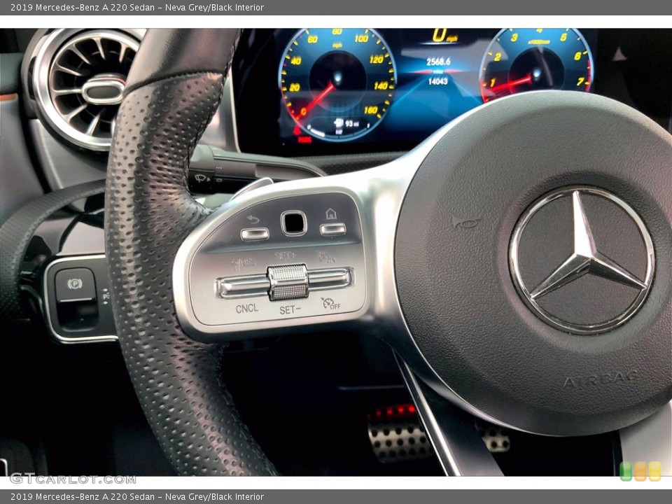 Neva Grey/Black Interior Steering Wheel for the 2019 Mercedes-Benz A 220 Sedan #143619979