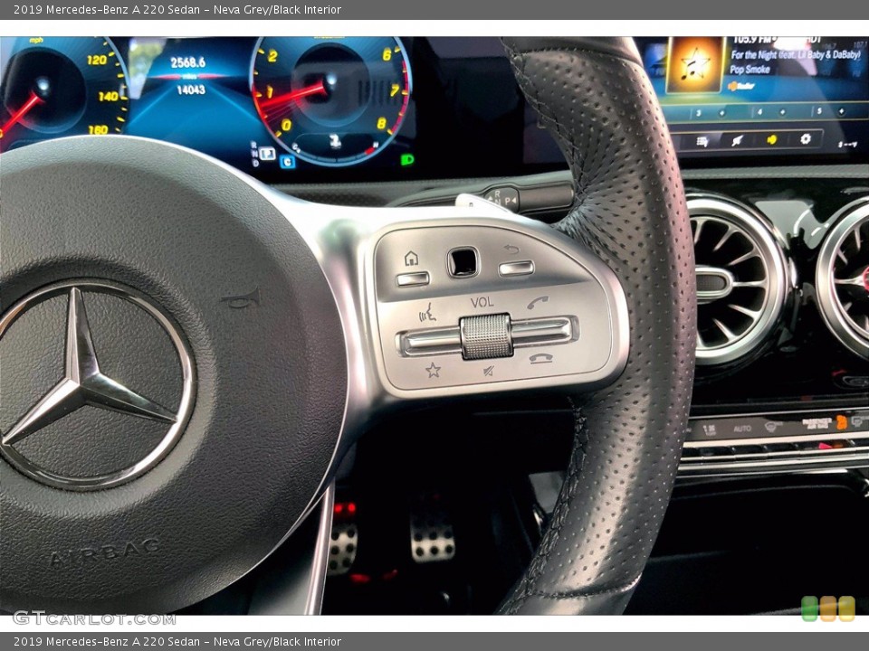 Neva Grey/Black Interior Steering Wheel for the 2019 Mercedes-Benz A 220 Sedan #143620009