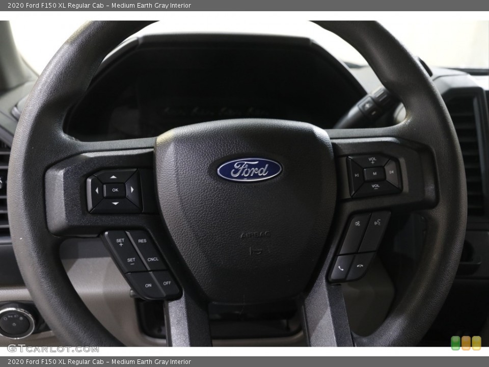 Medium Earth Gray Interior Steering Wheel for the 2020 Ford F150 XL Regular Cab #143622637