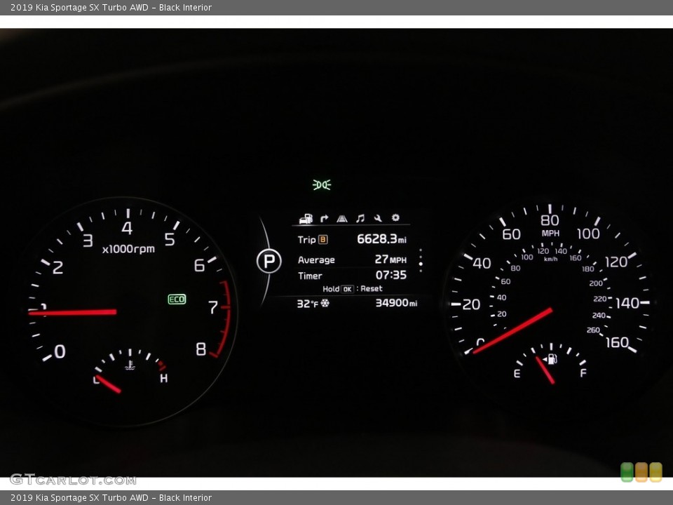 Black Interior Gauges for the 2019 Kia Sportage SX Turbo AWD #143630096