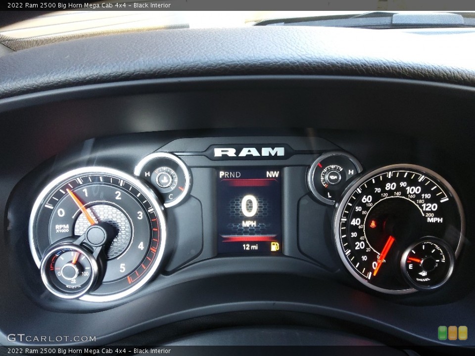 Black Interior Gauges for the 2022 Ram 2500 Big Horn Mega Cab 4x4 #143630357