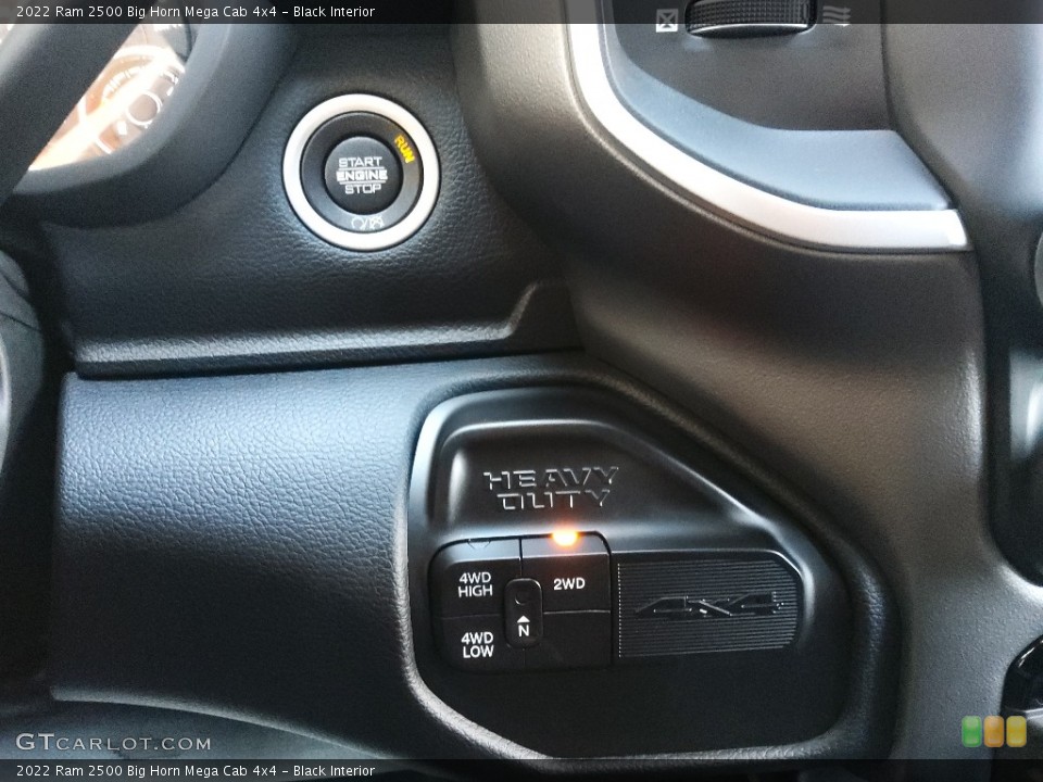Black Interior Controls for the 2022 Ram 2500 Big Horn Mega Cab 4x4 #143630381