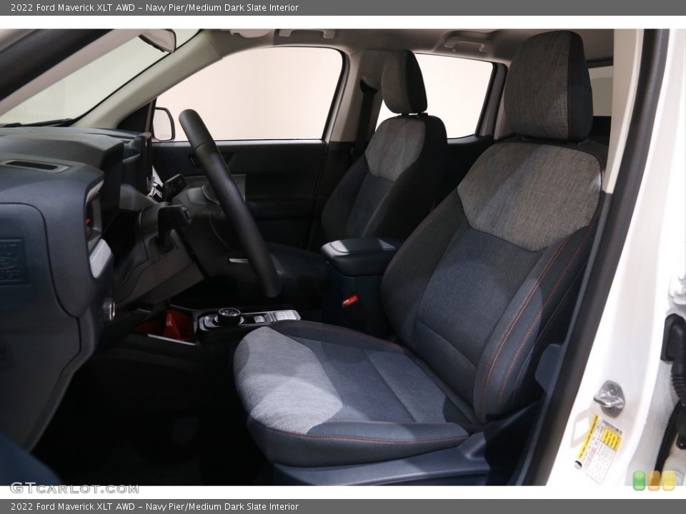 Navy Pier/Medium Dark Slate Interior Front Seat for the 2022 Ford Maverick XLT AWD #143630462